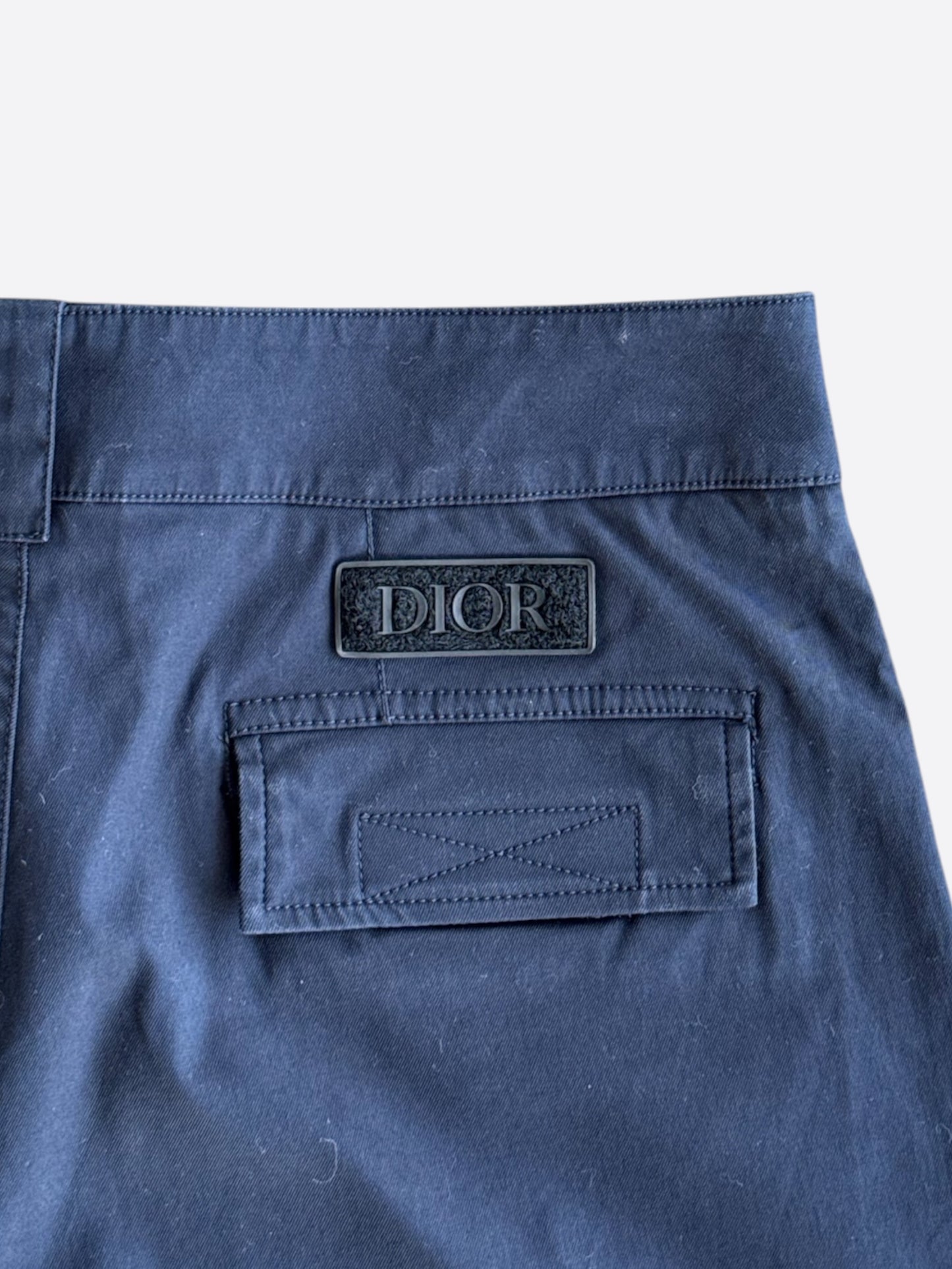 Dior Navy Double Pocket Cargo Pants