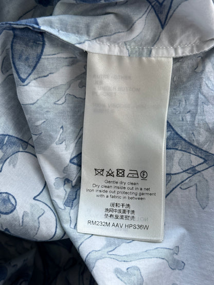 Louis Vuitton Blue & White Aquagarden Monogram Button Up Shirt