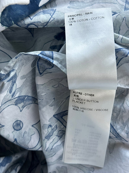 Louis Vuitton Blue & White Aquagarden Monogram Button Up Shirt
