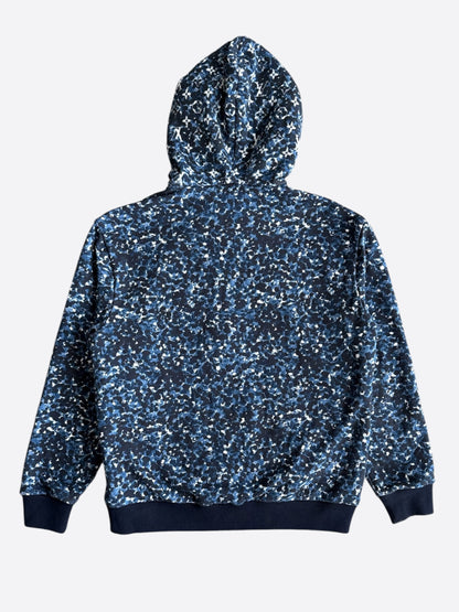 Louis Vuitton Blue Pointillism Monogram Zip Up Hoodie