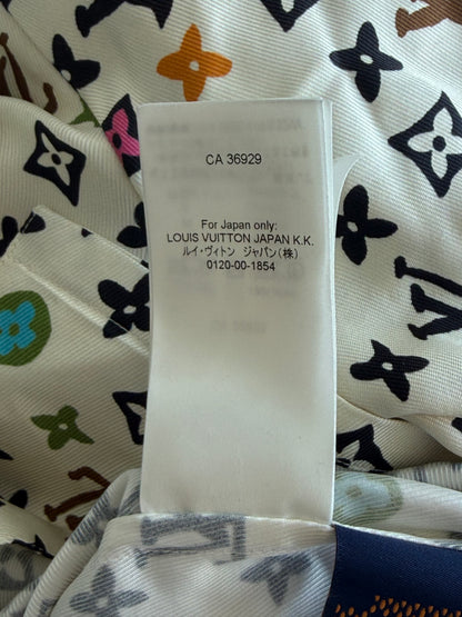 Louis Vuitton Tyler Cream Multicolor Monogram Silk Button Up Shirt
