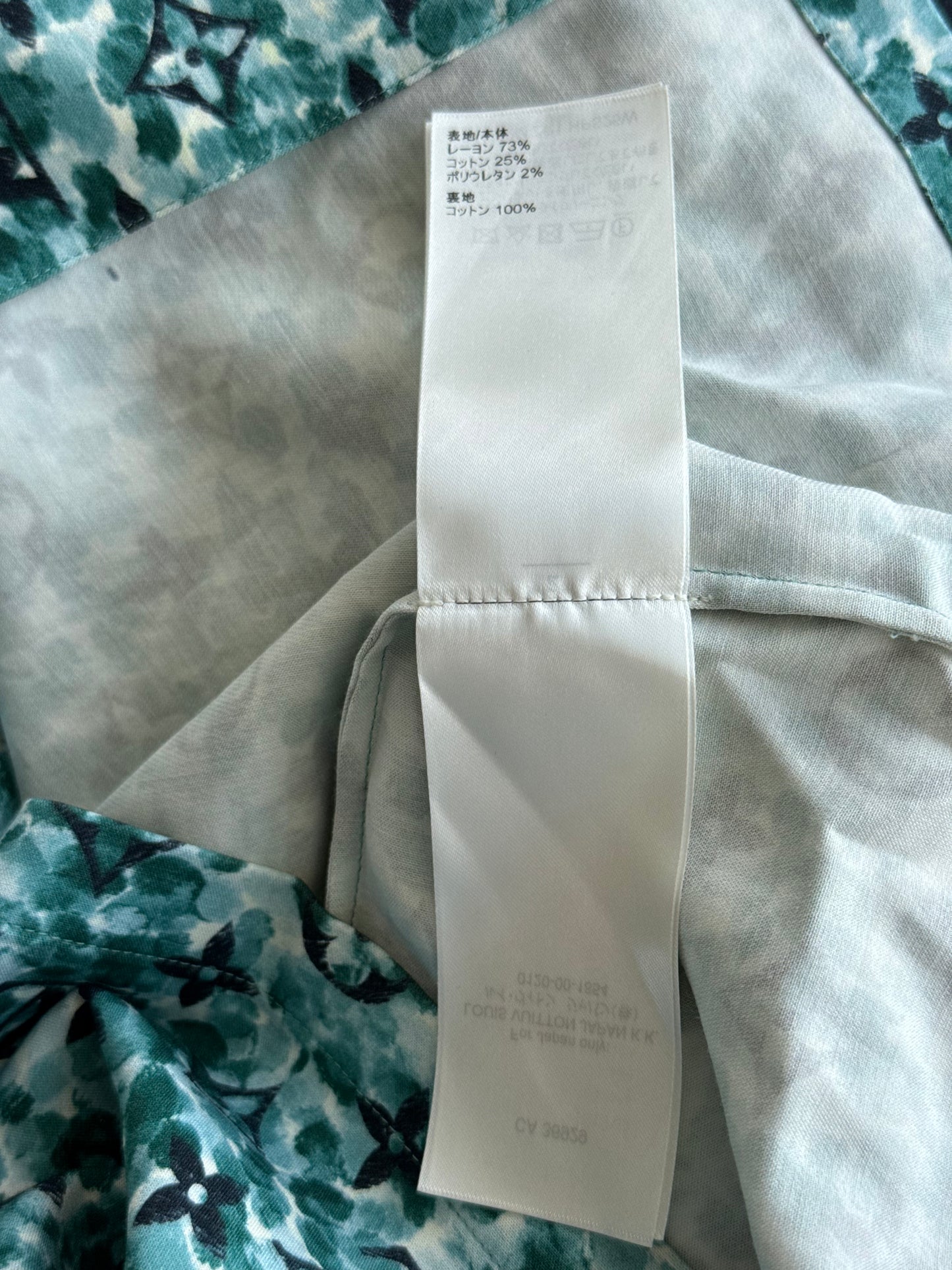 Louis Vuitton Blue Pointillism Monogram Button Up Shirt