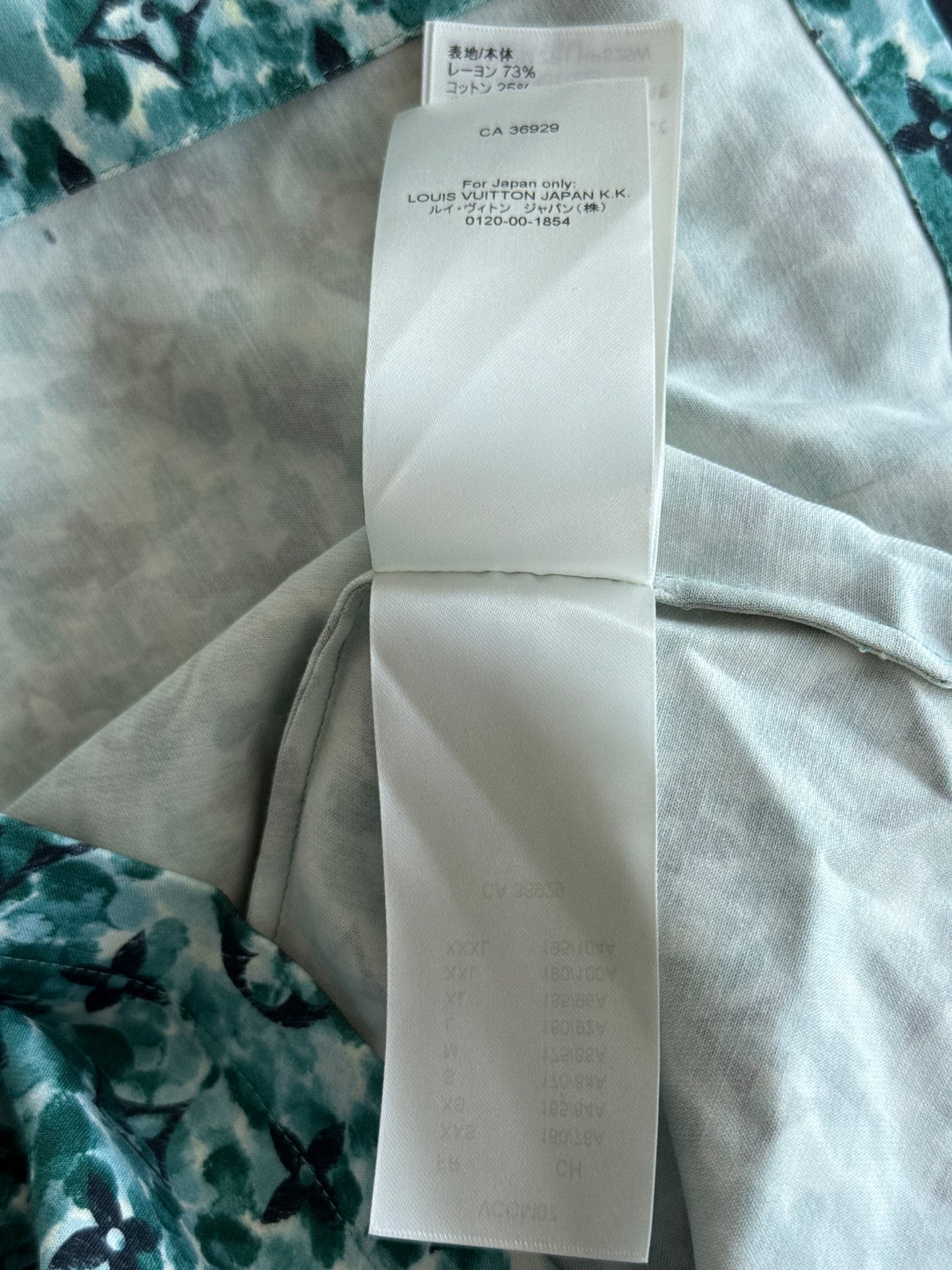 Louis Vuitton Blue Pointillism Monogram Button Up Shirt