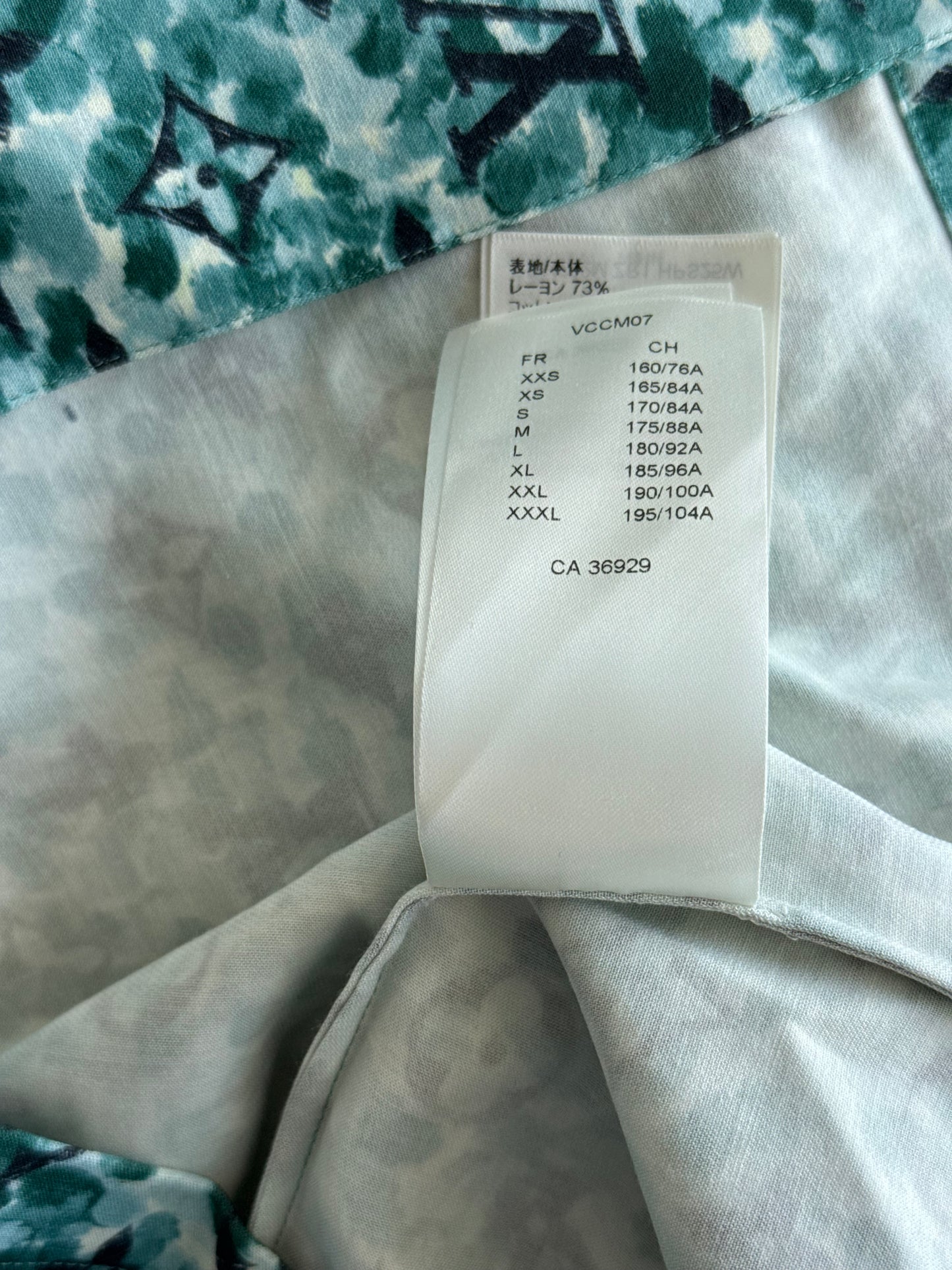 Louis Vuitton Blue Pointillism Monogram Button Up Shirt