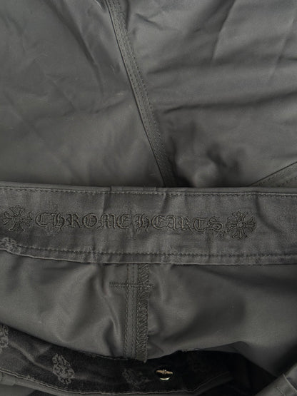 Chrome Hearts Black Nylon & Leather Carpenter Pants