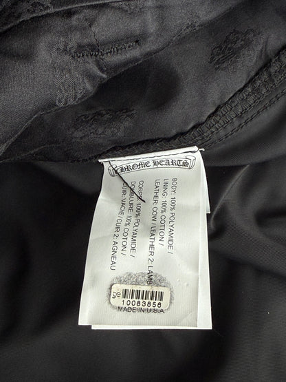 Chrome Hearts Black Nylon & Leather Carpenter Pants