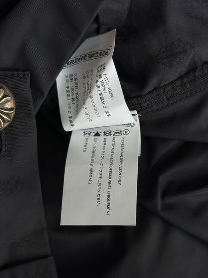 Chrome Hearts Black Nylon & Leather Carpenter Pants