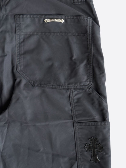 Chrome Hearts Black Nylon & Leather Carpenter Pants