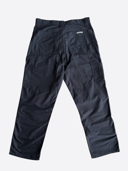 Chrome Hearts Black Nylon & Leather Carpenter Pants