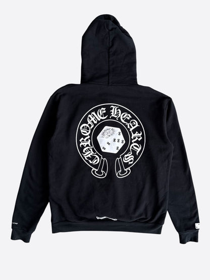 Chrome Hearts Black & White Fontainebleau Exclusive Dice Horseshoe Logo Hoodie