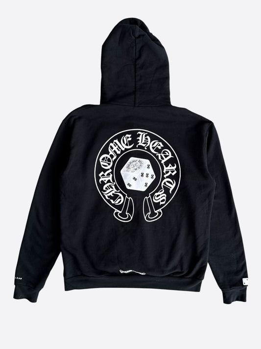 Chrome Hearts Black & White Fontainebleau Exclusive Dice Horseshoe Logo Hoodie