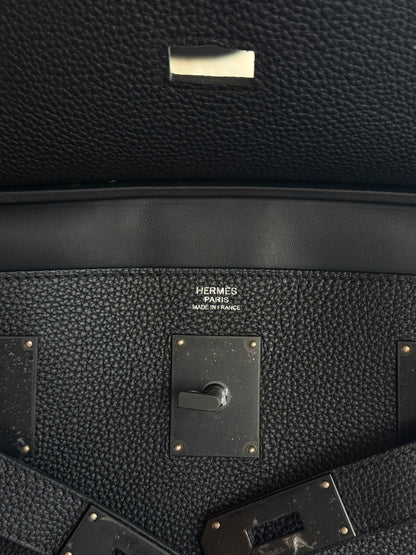Hermes So Black Togo HAC A Dos GM Backpack