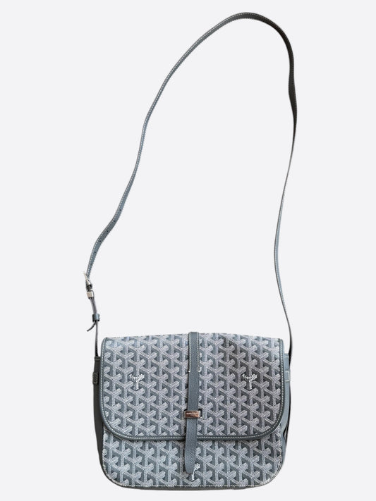 Goyard Grey Belvedere MM Messenger Bag