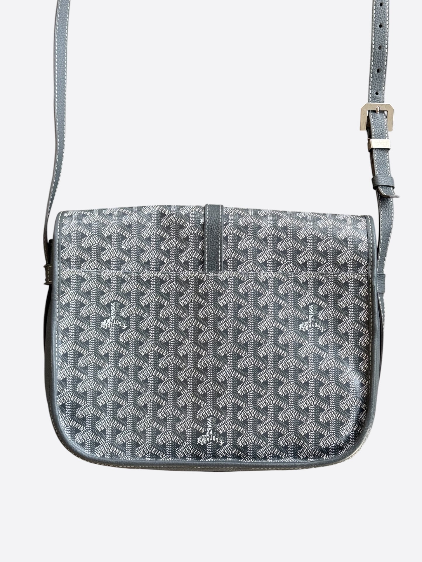Goyard Grey Belvedere MM Messenger Bag
