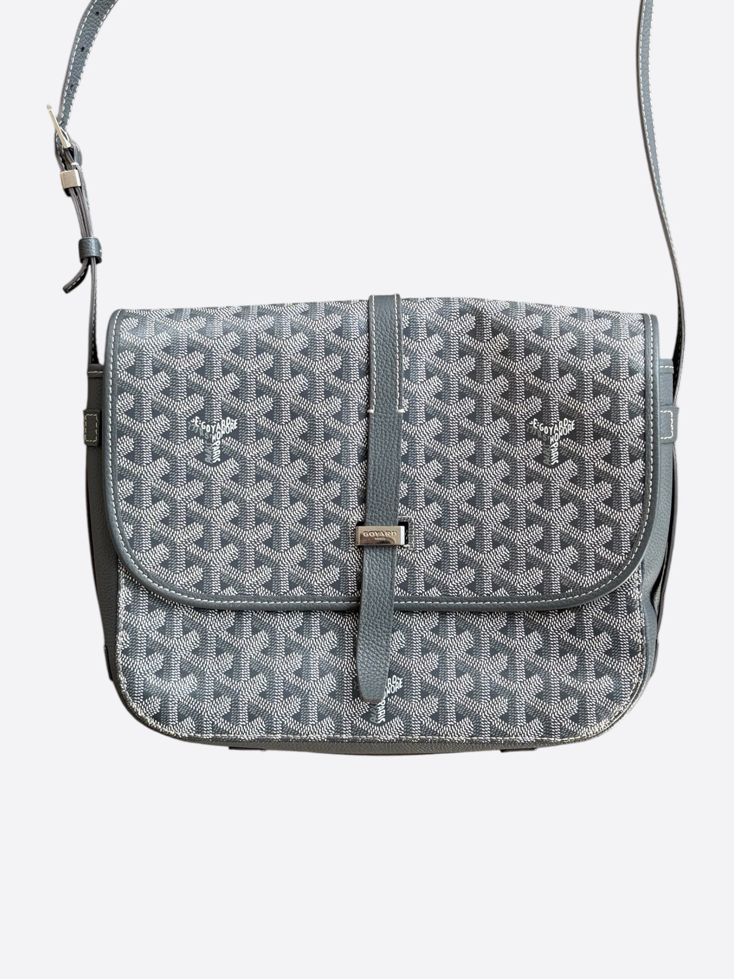 Goyard Grey Belvedere MM Messenger Bag
