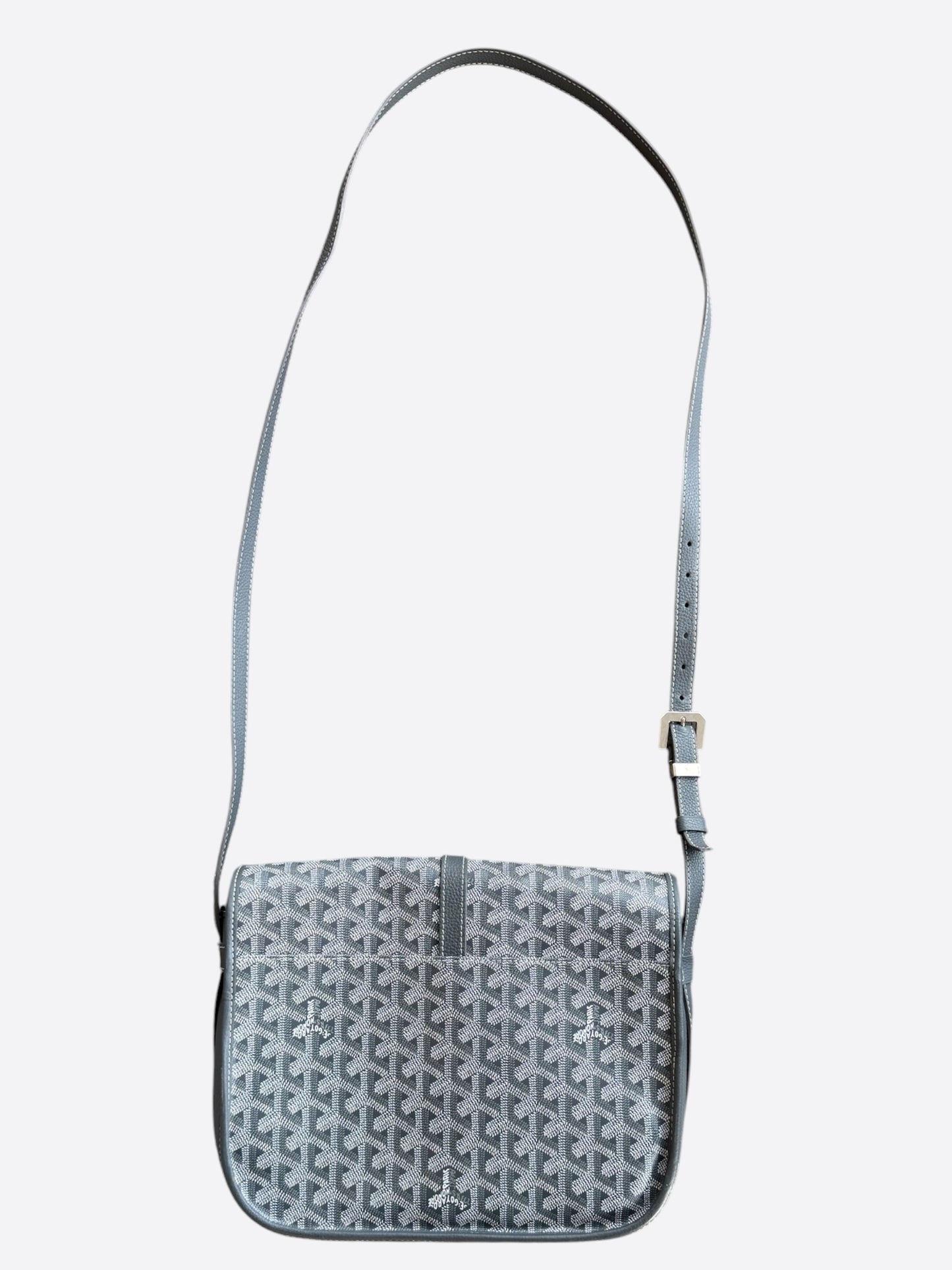 Goyard Grey Belvedere MM Messenger Bag