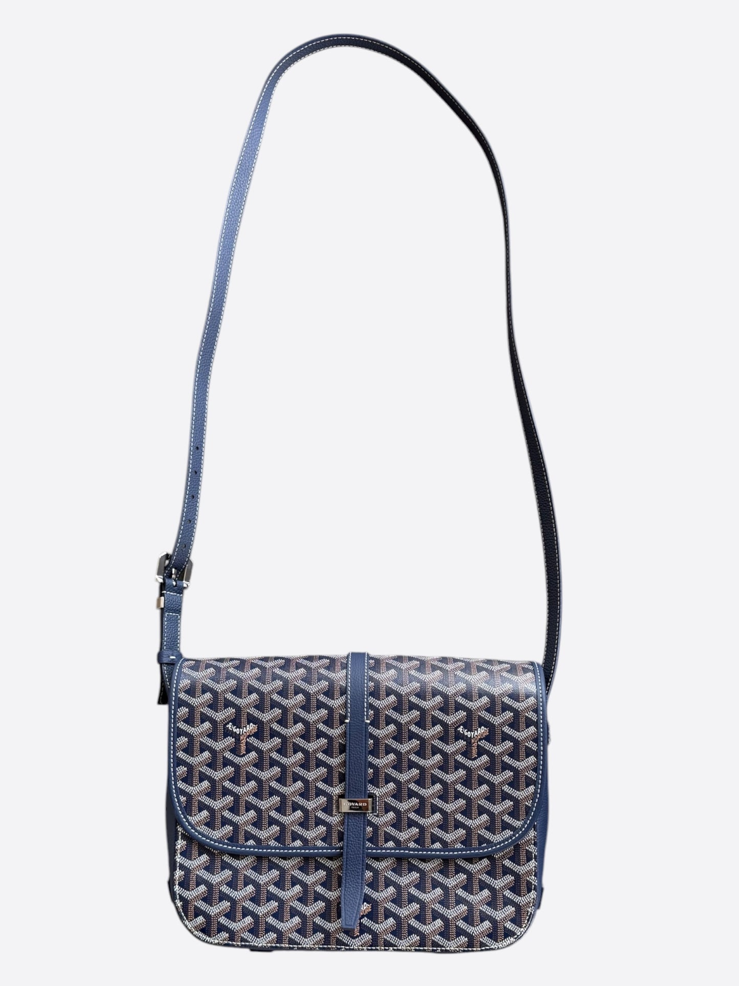 Goyard Navy Belvedere MM Messenger Bag