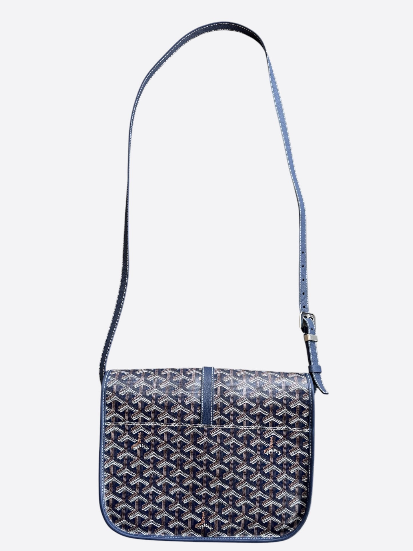 Goyard Navy Belvedere MM Messenger Bag