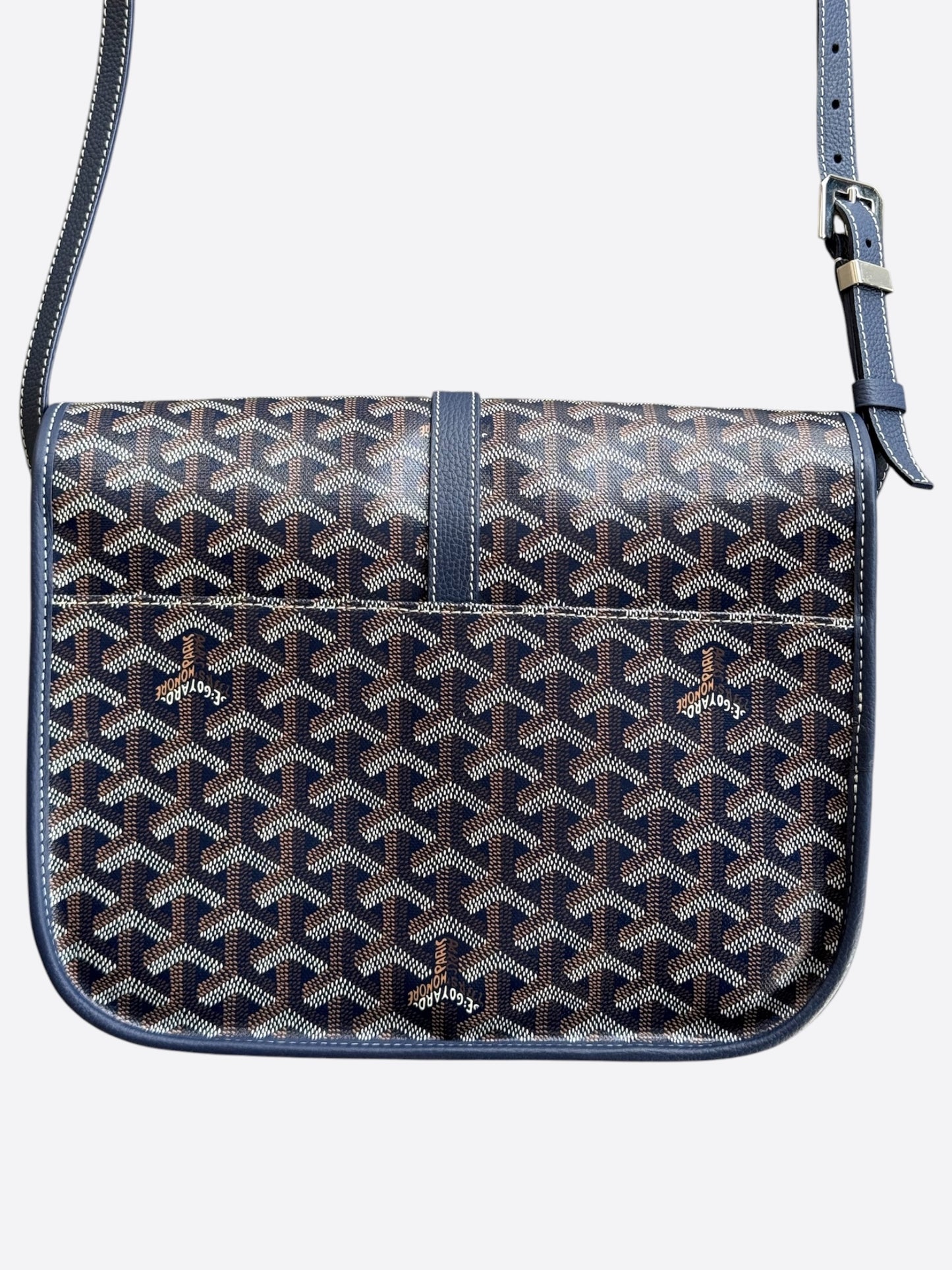 Goyard Navy Belvedere MM Messenger Bag