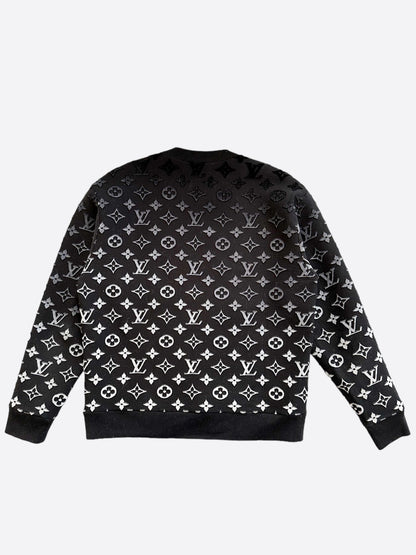 Louis Vuitton Black & White Gradient Monogram Sweater