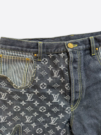 Louis Vuitton Nigo Black & Grey Monogram Crazy Jeans