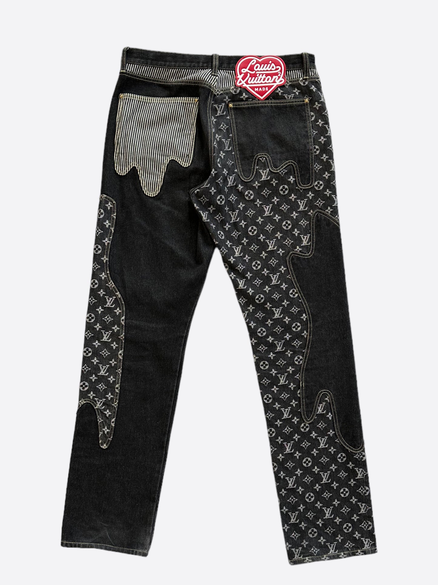 Louis Vuitton Nigo Black & Grey Monogram Crazy Jeans