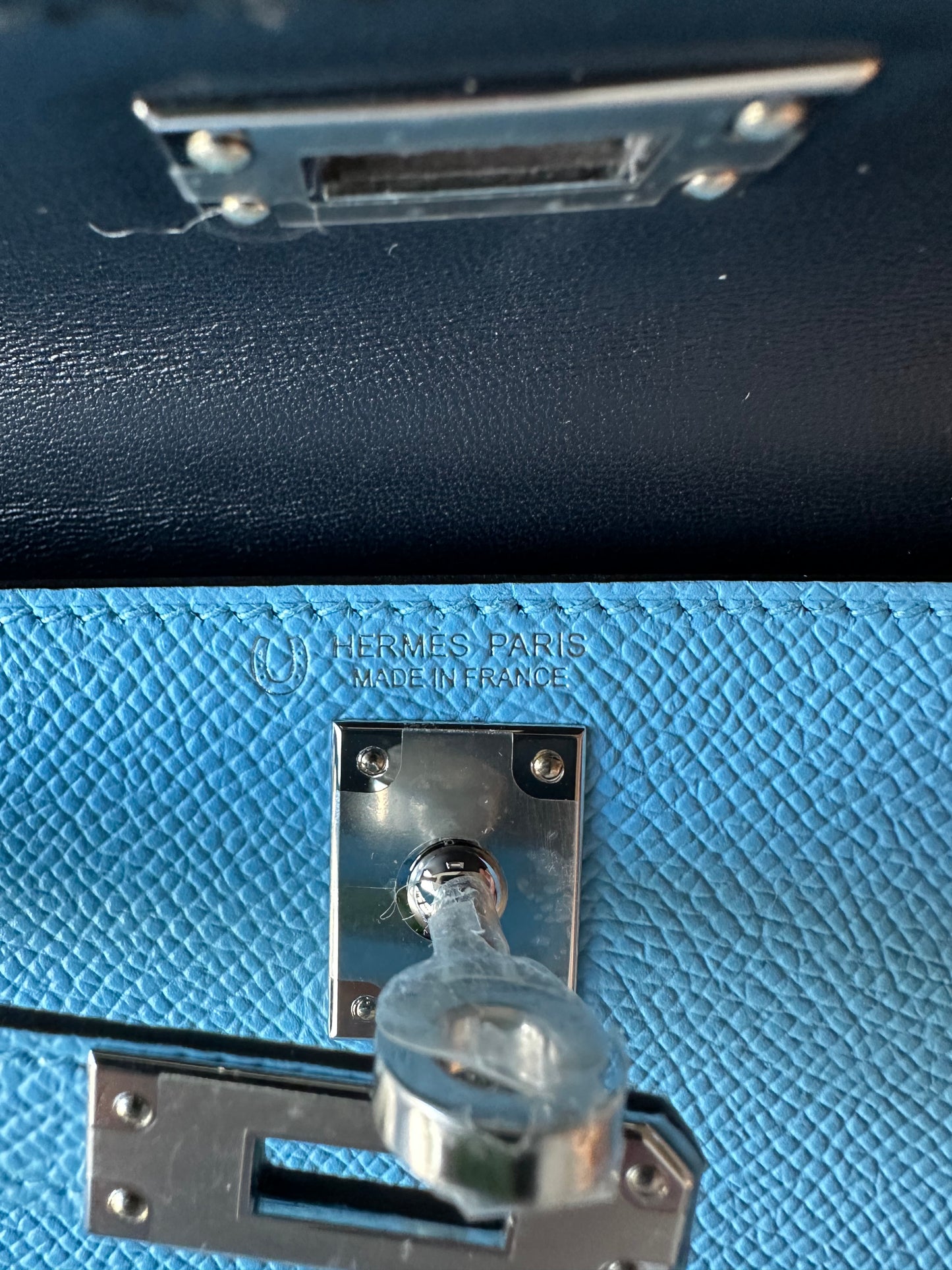 Hermes Blue Celeste Epsom Mini Kelly