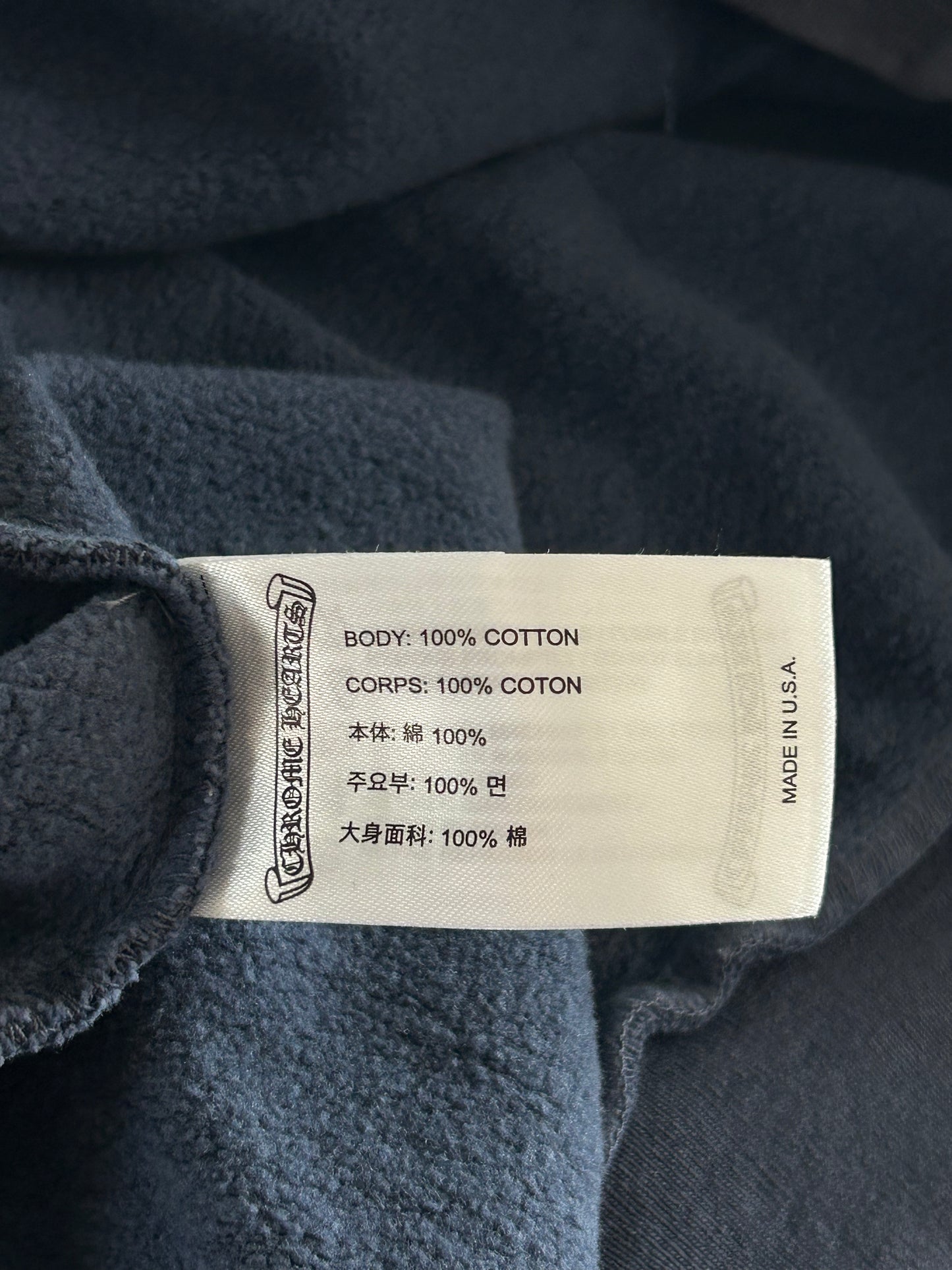 Chrome Hearts Drake Blue Certified Cross Logo Hoodie