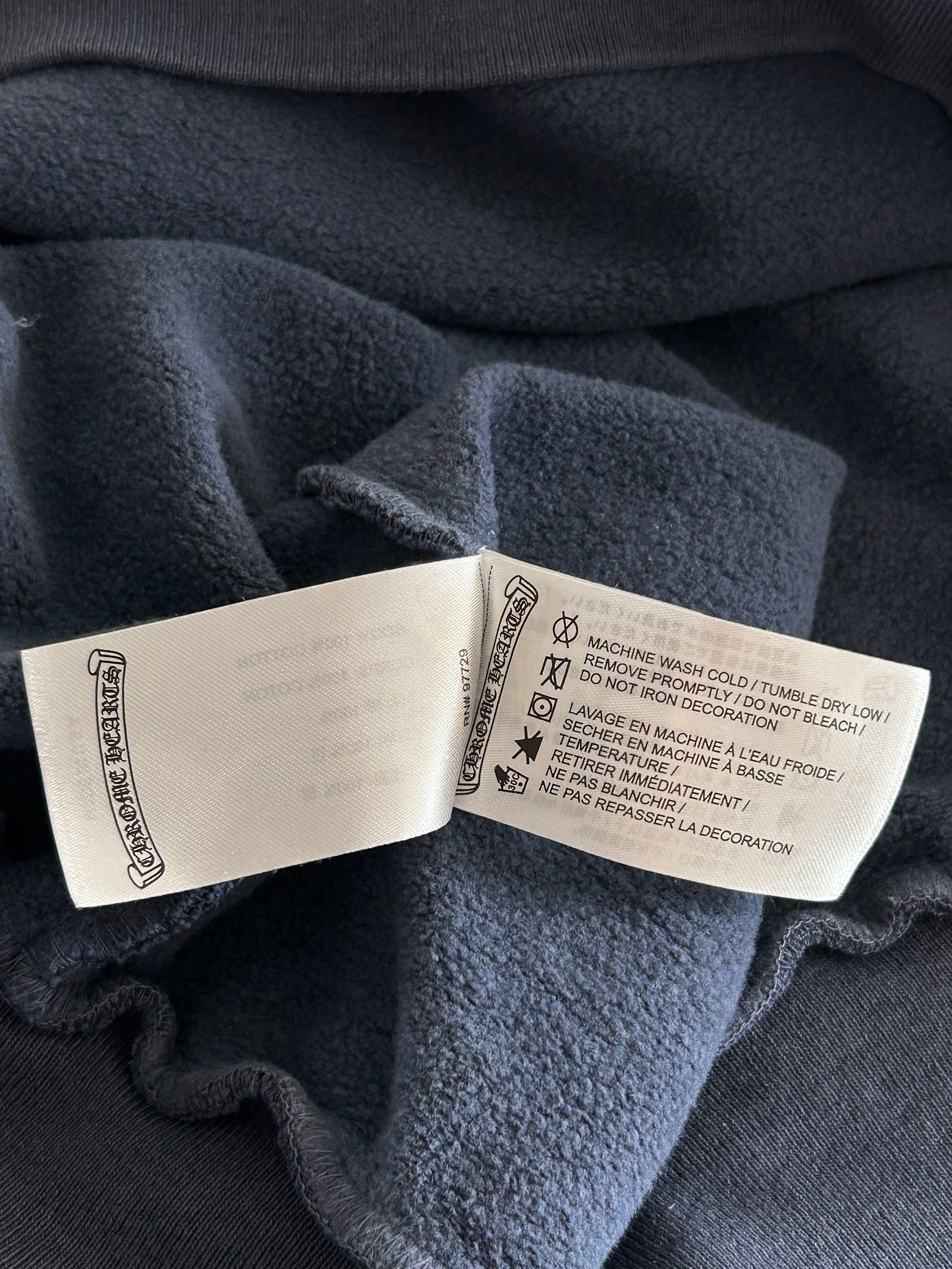 Chrome Hearts Drake Blue Certified Cross Logo Hoodie