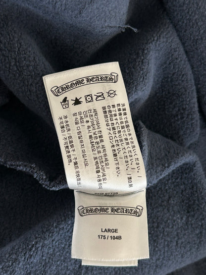 Chrome Hearts Drake Blue Certified Cross Logo Hoodie