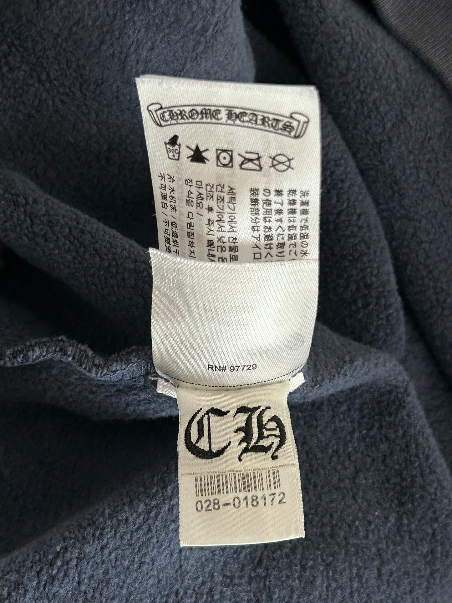 Chrome Hearts Drake Blue Certified Cross Logo Hoodie