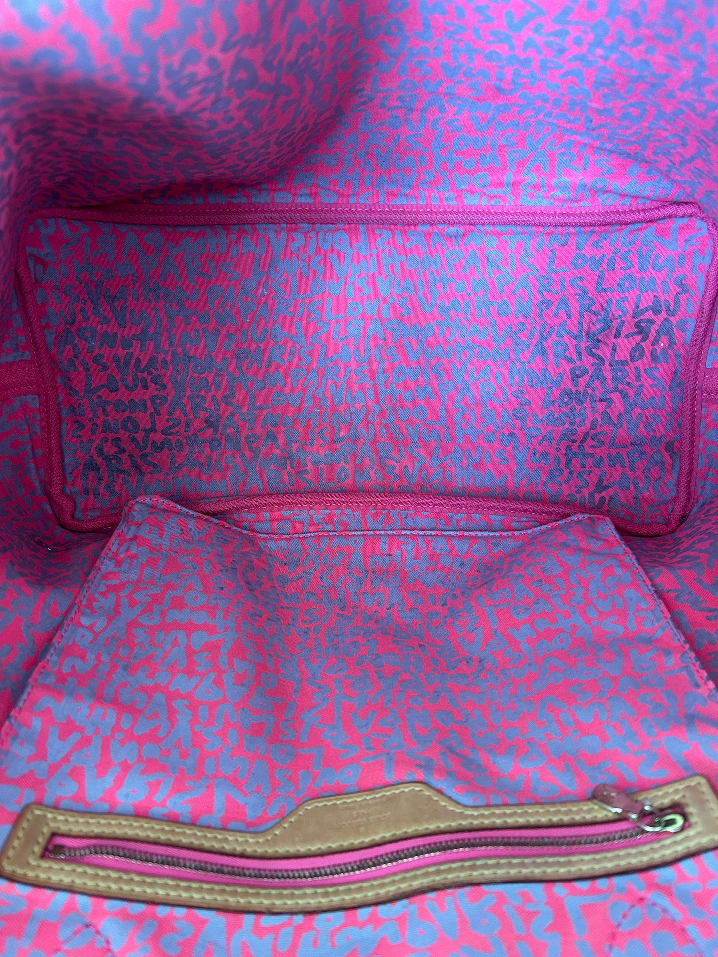 Louis Vuitton Stephen Sprouse Brown & Pink Monogram Neverfull GM