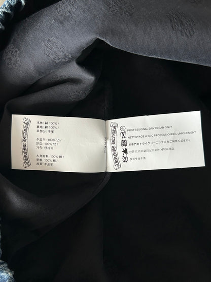 Chrome Hearts Blue & White Cross Patch Denim Anorak