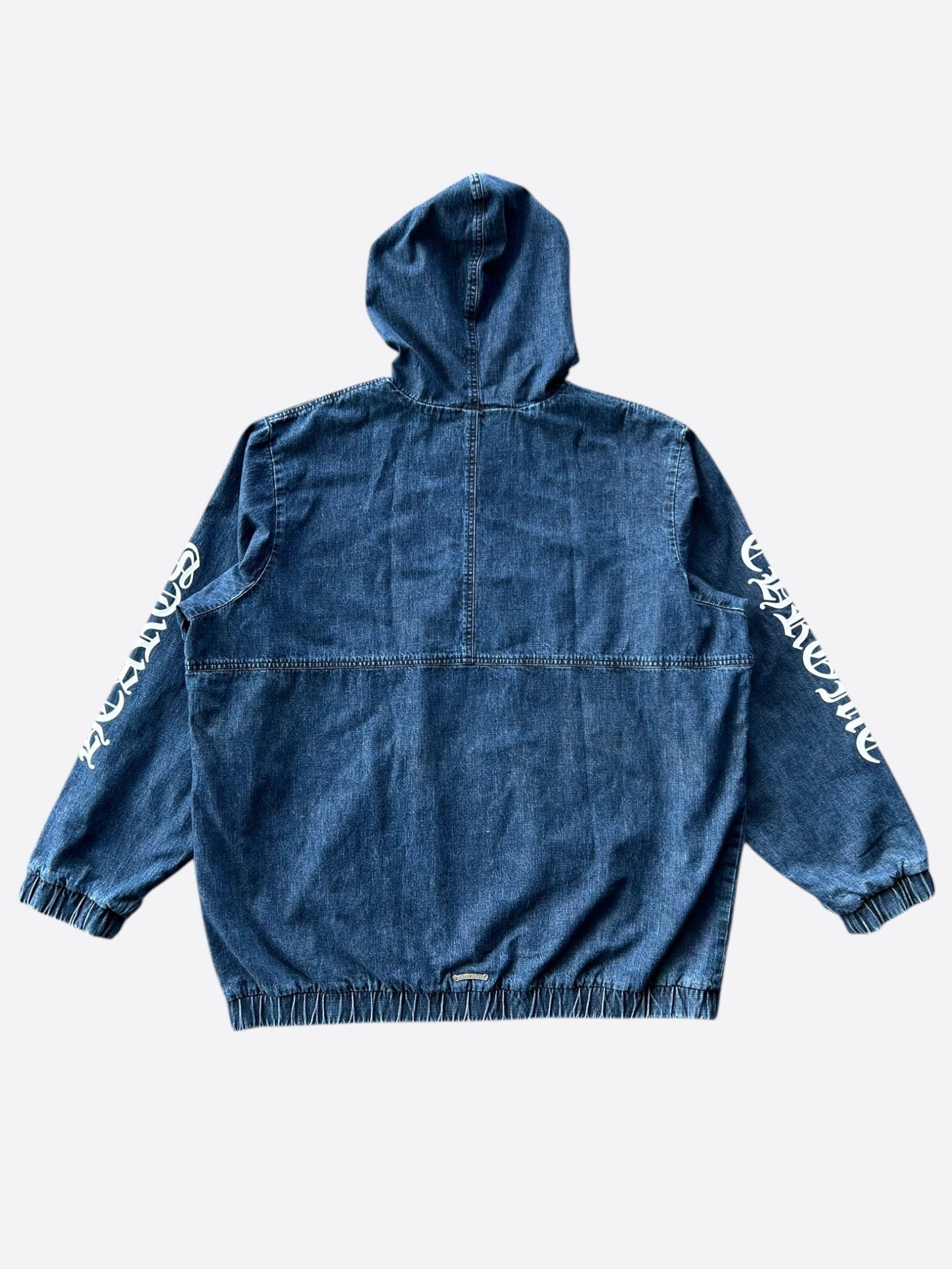 Chrome Hearts Blue & White Cross Patch Denim Anorak