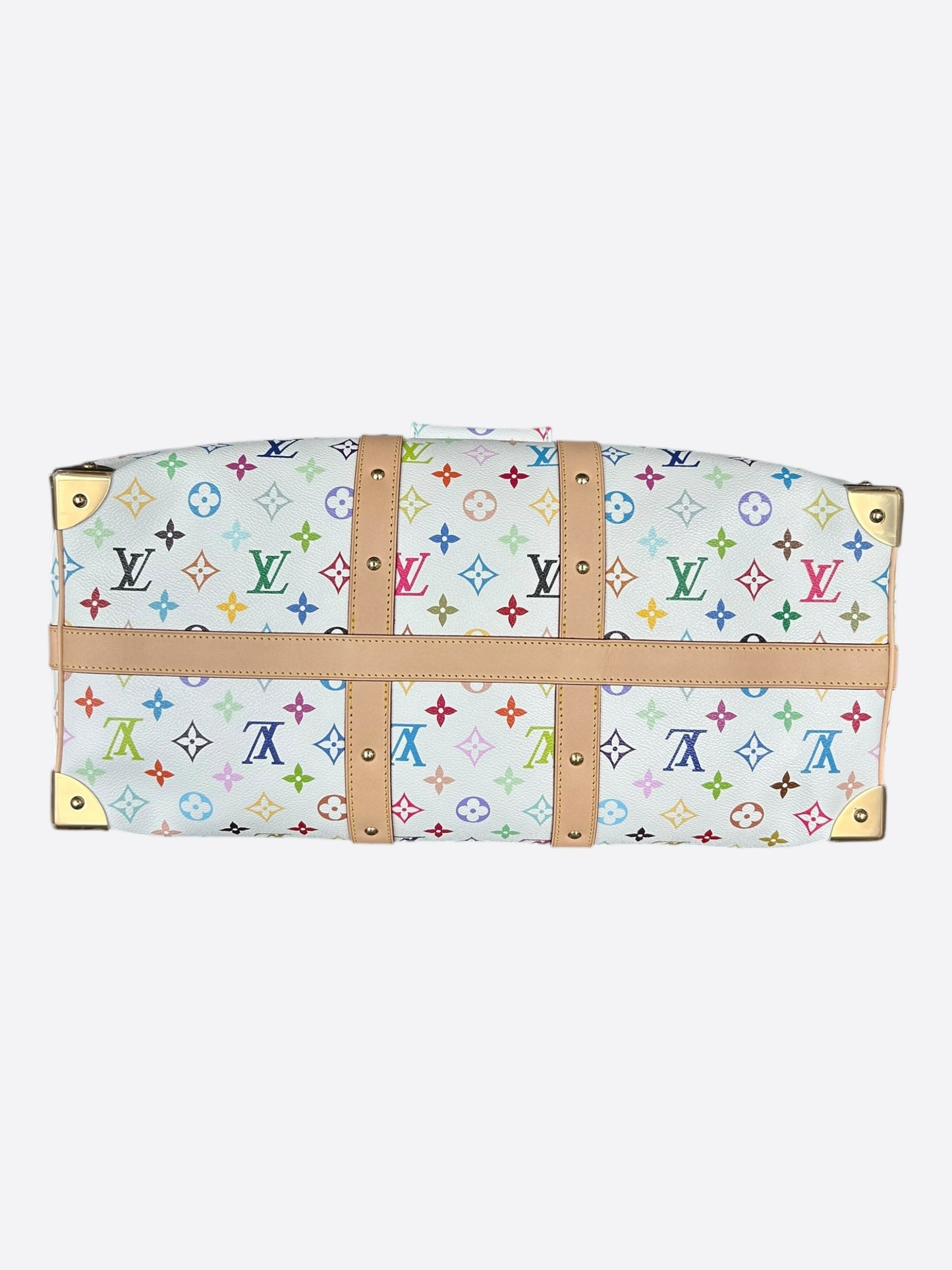 Louis Vuitton Takashi Murakami White & Multicolor Monogram Keepall 45