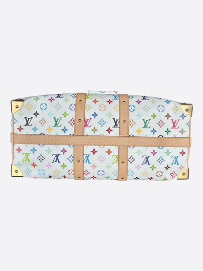 Louis Vuitton Takashi Murakami White & Multicolor Monogram Keepall 45
