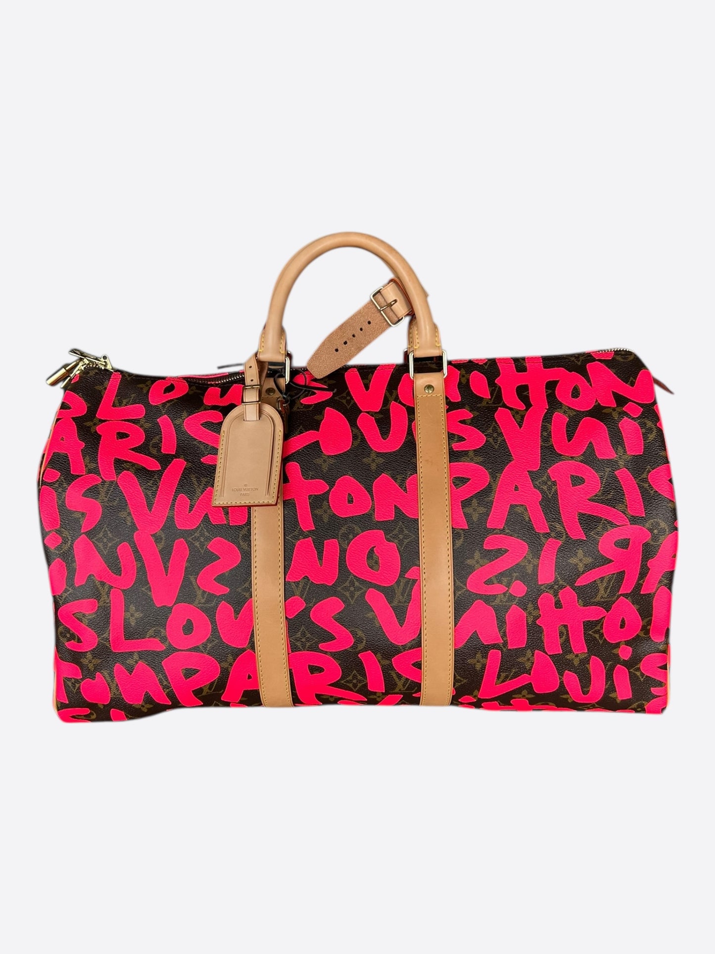 Louis Vuitton Stephen Sprouse Brown & Pink Monogram Keepall 50
