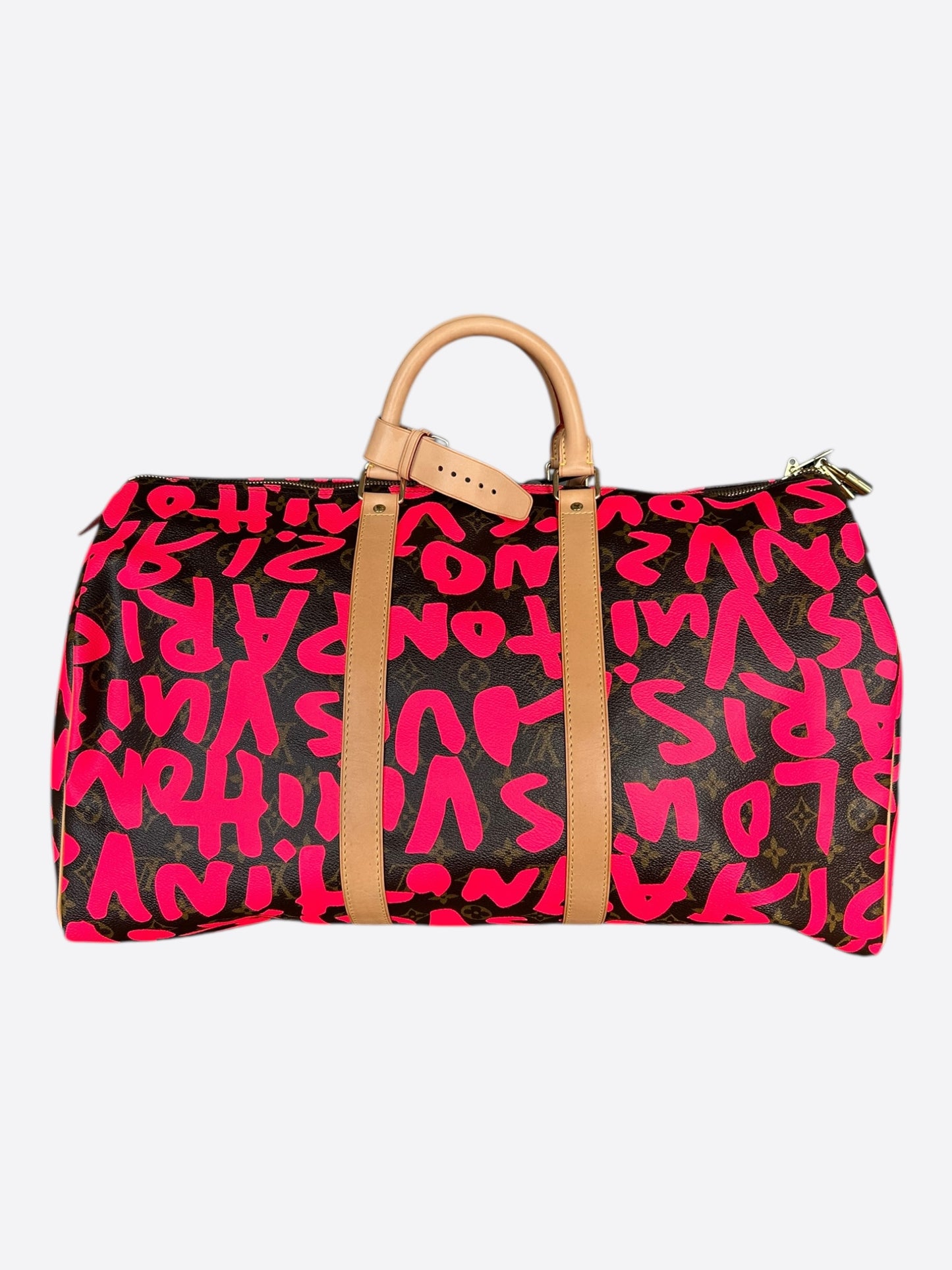 Louis Vuitton Stephen Sprouse Brown & Pink Monogram Keepall 50