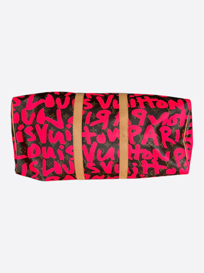 Louis Vuitton Stephen Sprouse Brown & Pink Monogram Keepall 50
