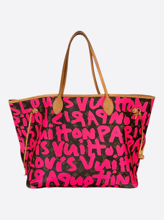 Louis Vuitton Stephen Sprouse Brown & Pink Monogram Neverfull GM