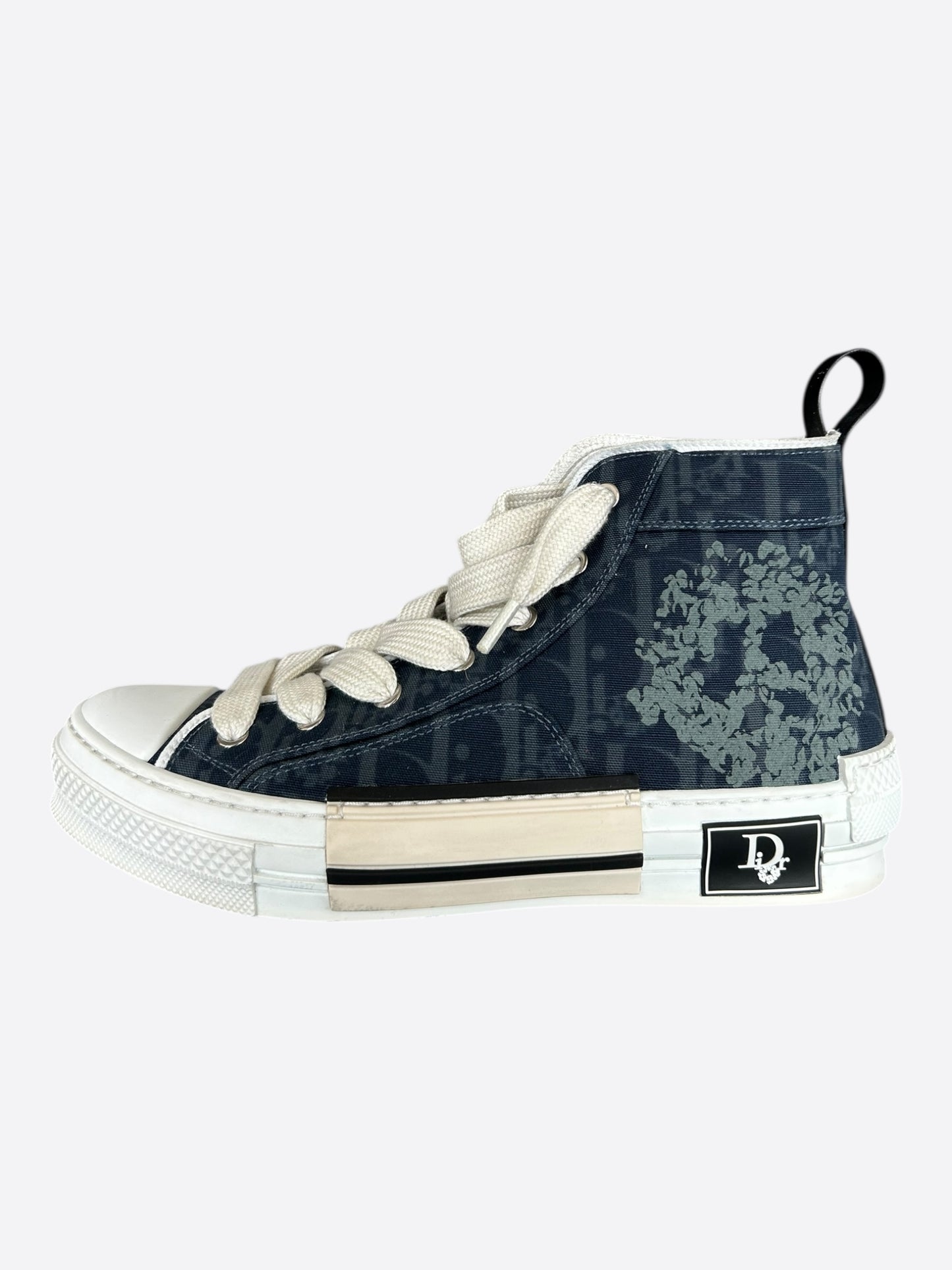 Dior Denim Tears Blue & White Oblique B23 High Top Sneakers