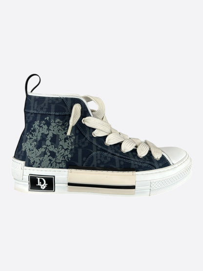 Dior Denim Tears Blue & White Oblique B23 High Top Sneakers