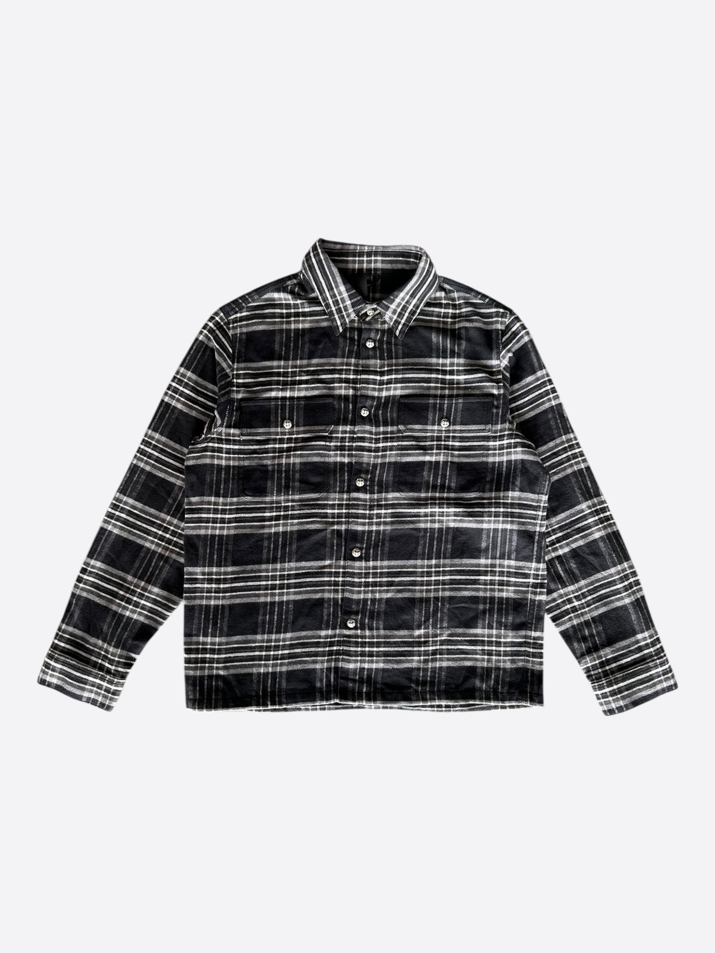 Chrome Hearts Black & Grey Plaid Flannel