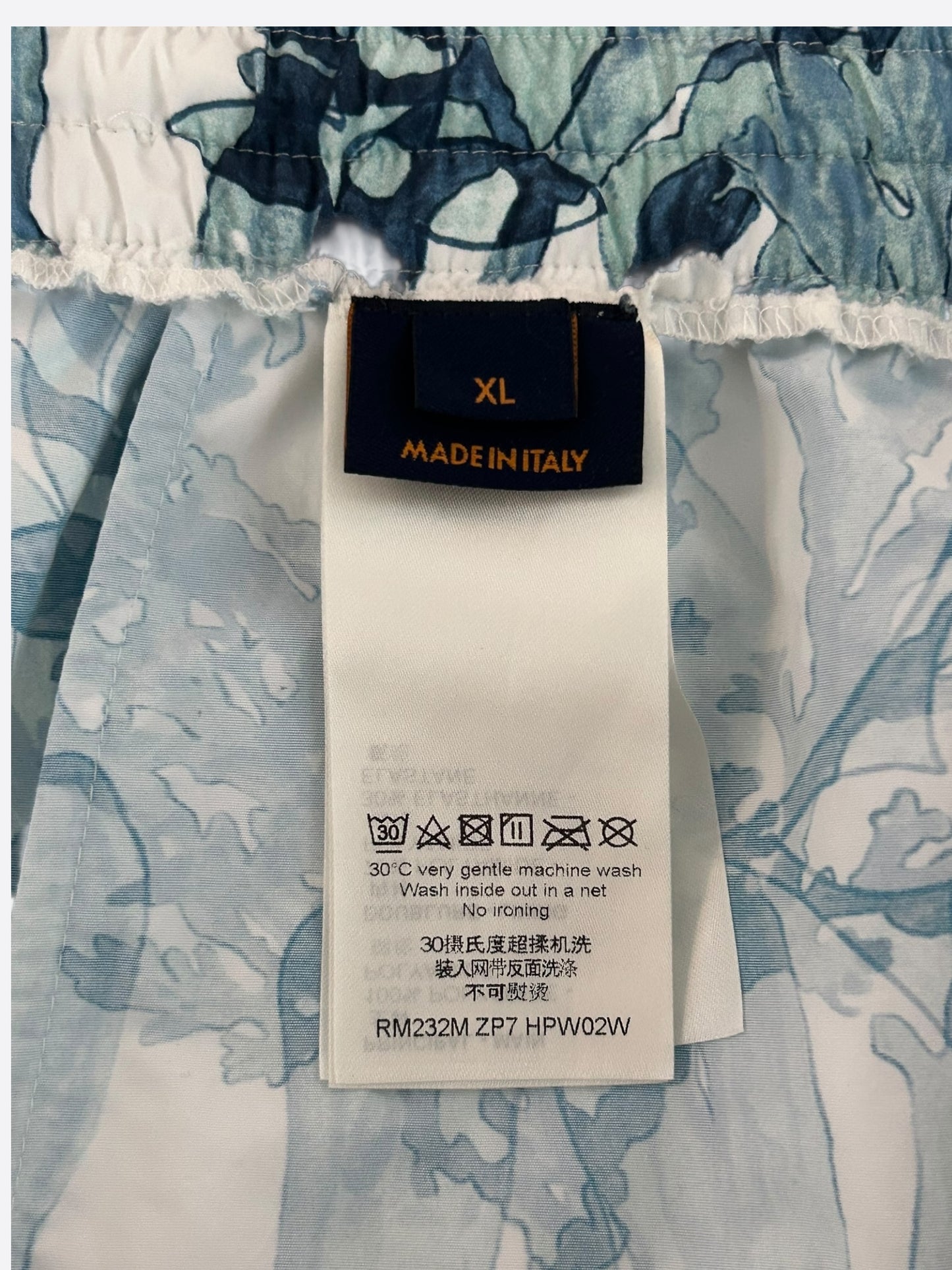 Louis Vuitton Blue & White Aquagarden Monogram Swimshorts