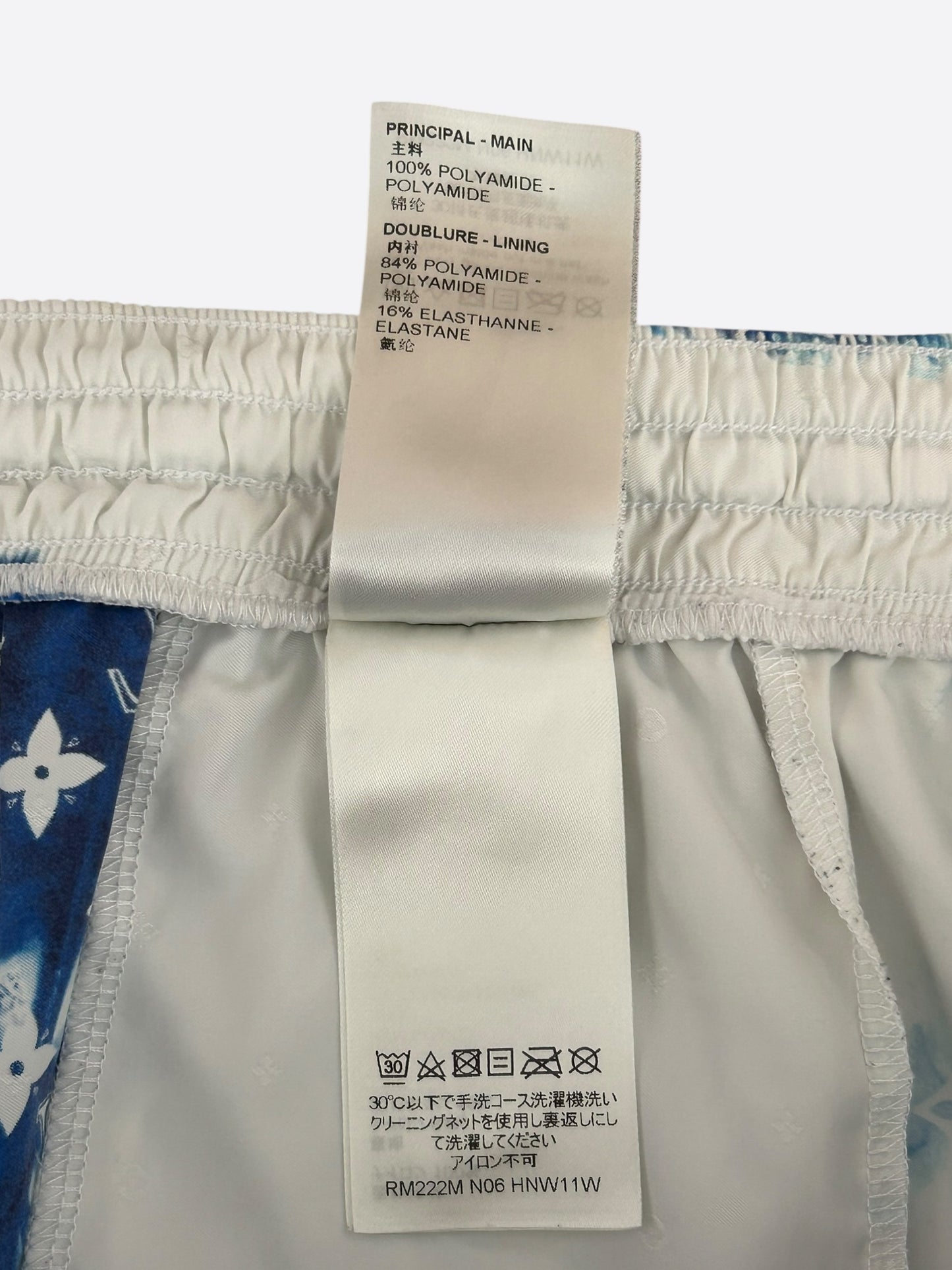 Louis Vuitton Blue Bleached Bandana Monogram Swim Shorts