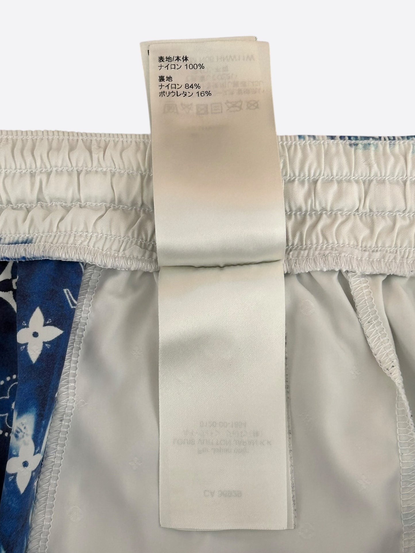 Louis Vuitton Blue Bleached Bandana Monogram Swim Shorts