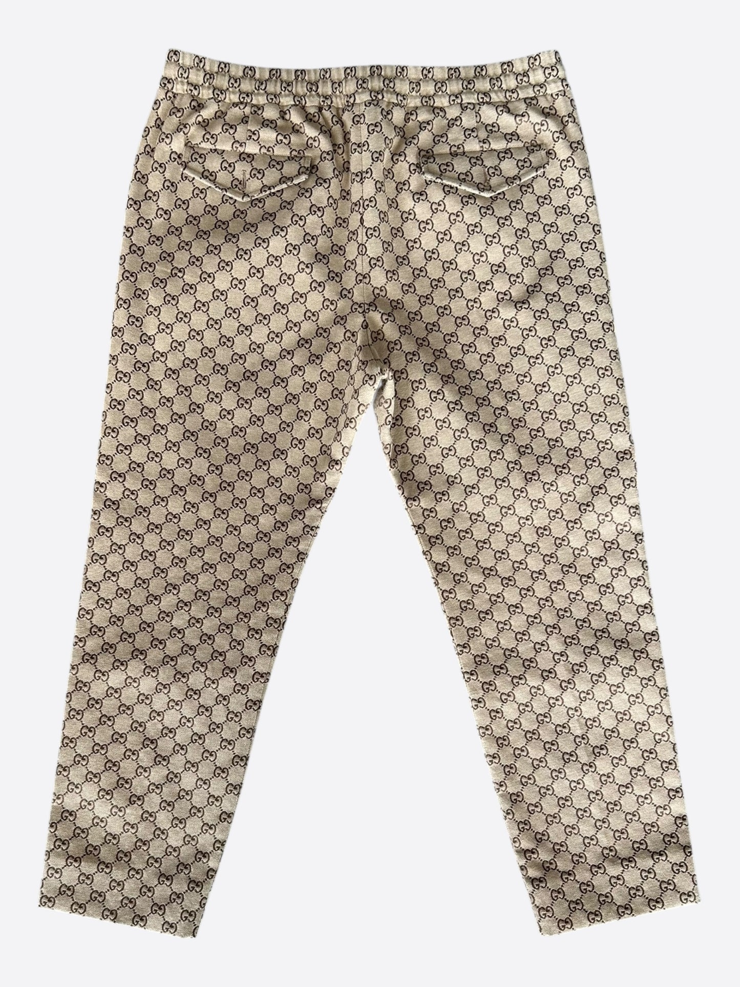 Gucci Tan & Brown GG Monogram Track Pants
