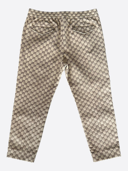 Gucci Tan & Brown GG Monogram Track Pants