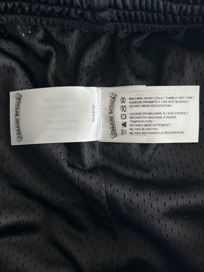 Chrome Hearts Black & White Floral Nylon Mesh Trackpants