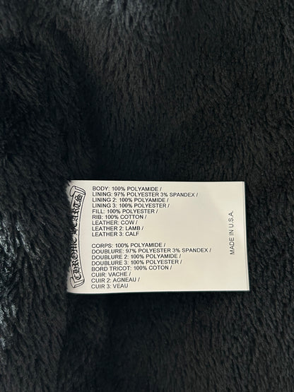 Chrome Hearts Black & White Striped Triple Cross Racing Jacket